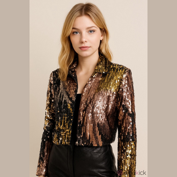 Adore Sequin Blazer Size Large NWT - Picture 1 of 6